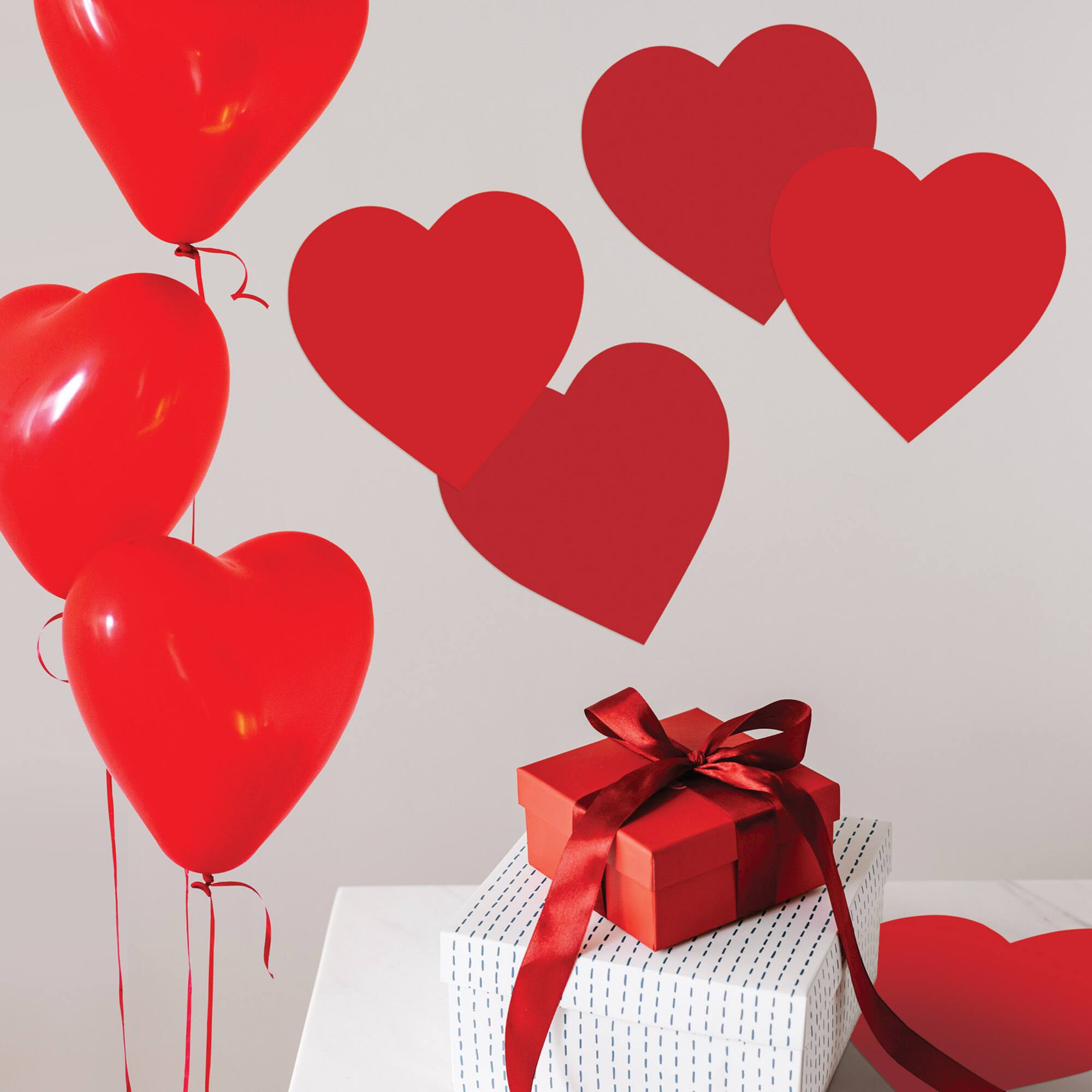 Beistle 15" Red Printed Heart Cutouts, 6ct.